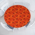 thumbnail image 3 of Ambesonne Orange Fitted Round Tablecloth, Poppy Flower Romance, 40"- 44" Diameter, Burnt Orange Yellow, 3 of 5