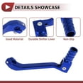 thumbnail image 3 of Folding Motorcycle Gear Shifter Lever for Kayo K6 Aluminum Alloy Pedal Shift Lever Arm Blue, 3 of 6
