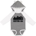 thumbnail image 3 of Inktastic Boston Massachusetts City Skyline with Grunge Boys or Girls Long Sleeve Baby Bodysuit, 3 of 5