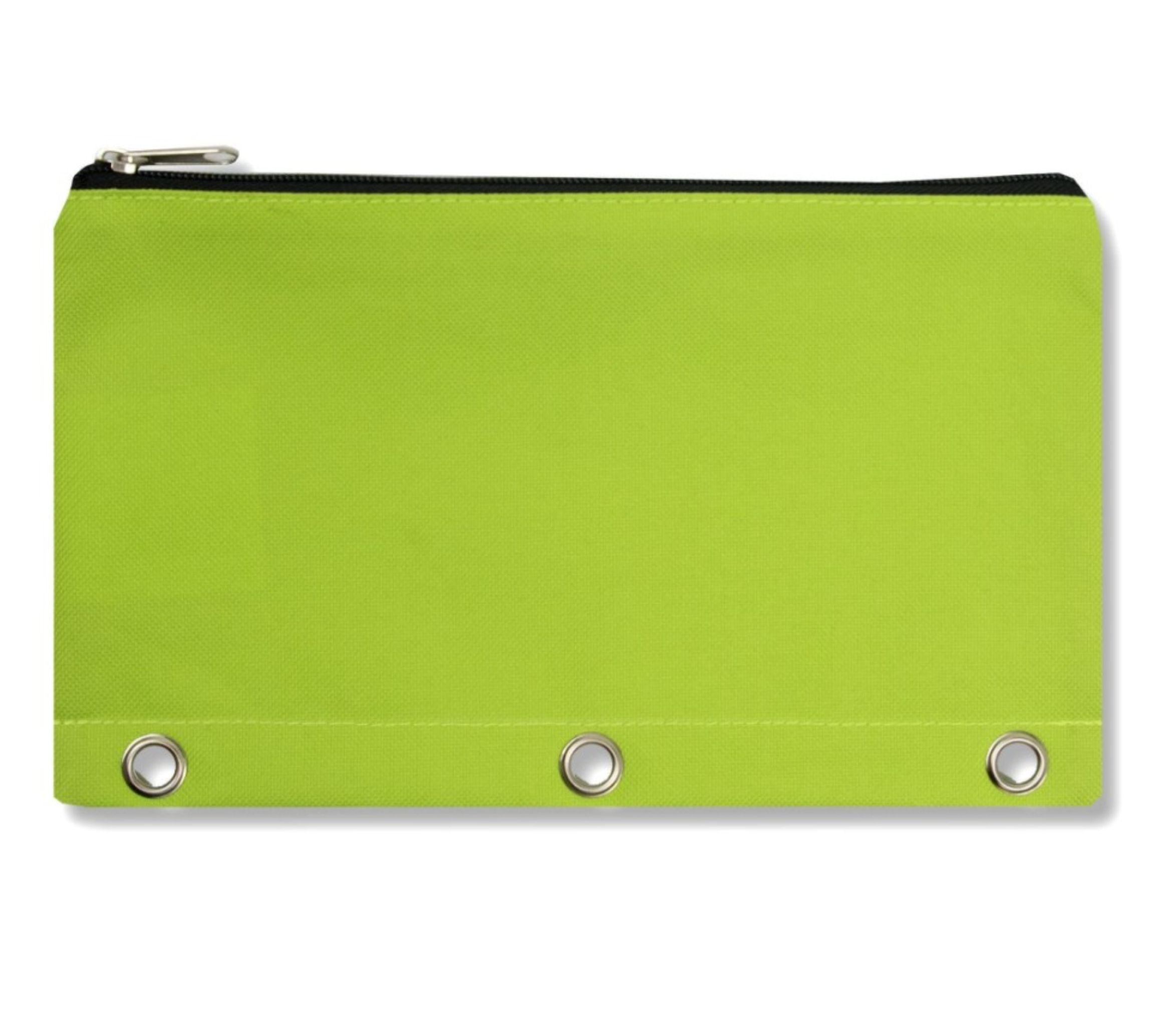100 Pack 10.25 Inch Solid Color Zippered 3-Ring Binder Pencil Cases for Pens, Pencils, Markers, Writing Utensils in 8 Assorted Colors