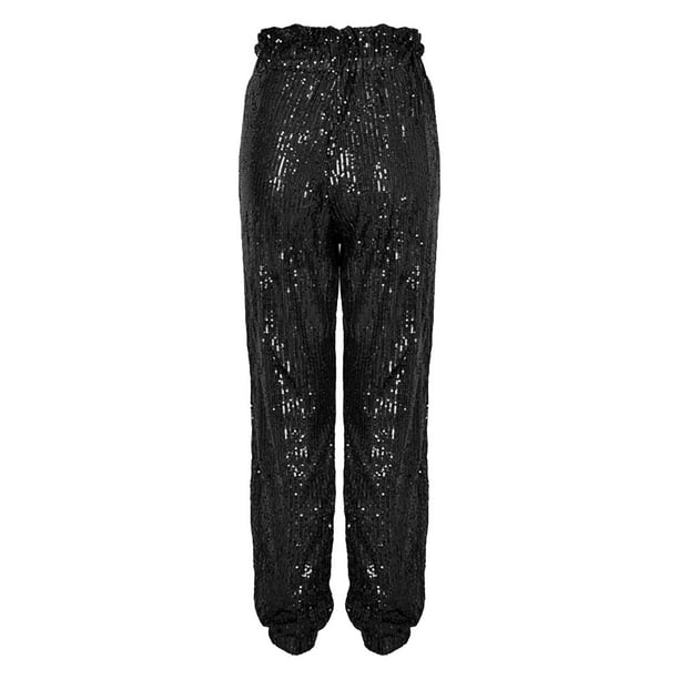 Black sequin pantsuit deals