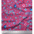 thumbnail image 1 of Soimoi Rayon Crepe Fabric Butterfly & Flower Floral Printed Fabric 1 Yard 46 Inch Wide, 1 of 3