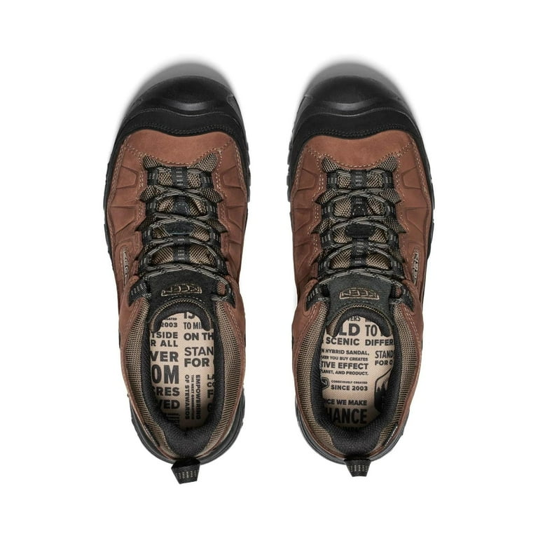 Keen Men's Targhee 4 Low Waterproof Hiking Shoe, Bison/Black, Size