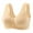 Khaki, variant on Women's Wireless Front Closure Bra, Lightly Padded Comfort Everyday Bra with Adjustable Straps