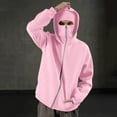 thumbnail image 3 of successthop Fleece Hoodies for Women Zipper Double Hooded Long Sleeve Sweater with Pockets Solid Windbreaker Tops Pink M, 3 of 8