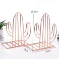 thumbnail image 7 of SPRING PARK 1 Pair Metal Book Ends Rose Gold Bookends for Shelves,Cute Cactus Heavy Duty Book Ends Holder Stand Decorative Bookends for Kids School Home Office, 7 of 7