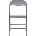 thumbnail image 3 of Favory 5-Piece Multipurpose Folding Card Table and Chairs Set for 4 Players, Padded Top Portable Square Folding Table and Chairs Set, Gray, 3 of 11
