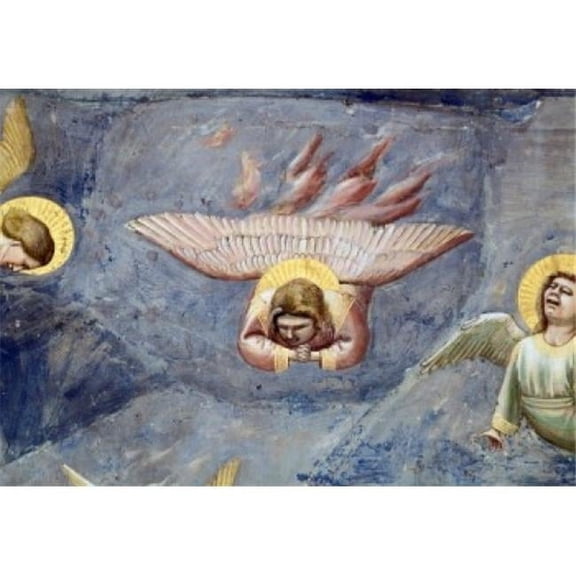 Posterazzi SAL263311 The Lamentation Detail Giotto Di Bondone C1266-1337 Italian Fresco Arena Chapel Padua Italy Print - 18 x 24 in.