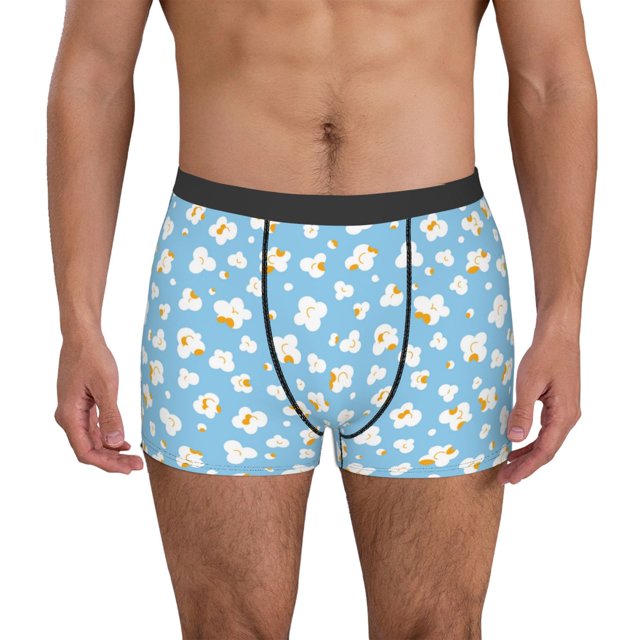 Fotbe Blue Popcorn Calzoncillos Tipo Boxer con Bolsa de Soporte Total para Hombre, X-Temp Fresco, Transpirable y de Secado Rápido-XX-Large