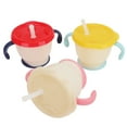 thumbnail image 1 of Baby Training Cup, Straw Sippy Cup Durable Handle Design Portable 3PCS With Straw For Car, 1 of 8