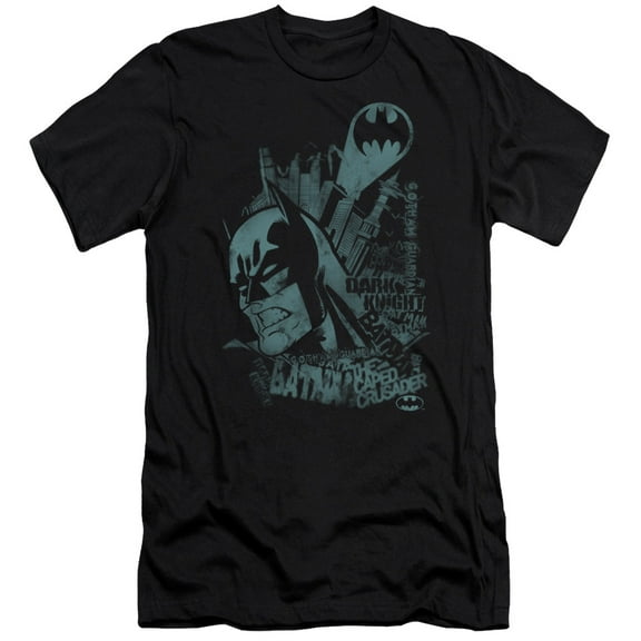 Batman Gritted Teeth Premium Canvas T-Shirt Adult Slim Fit 30/1 Black