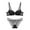 Black, variant on Varsbaby women push up lingerie set sexy see through panties low waist