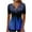 Dark Blue, variant on Ikevan Women Fashion Casual Printing Short Sleeve Loose Tee Tops Tunic Blouse