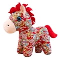 thumbnail image 2 of Chinese New Year Horse Plush 2026 Fabric Stuffed Horse Doll, Year of the Horse Stuffed Animal Traditional Pattern Design, Lunar New Year Plush Home and Car Decor, 9.84Inch, 2 of 4