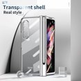 thumbnail image 2 of Compatible for Samsung Galaxy Z Fold 5 Case with S Pen, S Pen Holder + Screen Cover + Luxury Plating All-Inclusive Anti-Drop Hinge Protection Clear Cover Case for Galaxy Z Fold 5 5G, Silver, 2 of 6