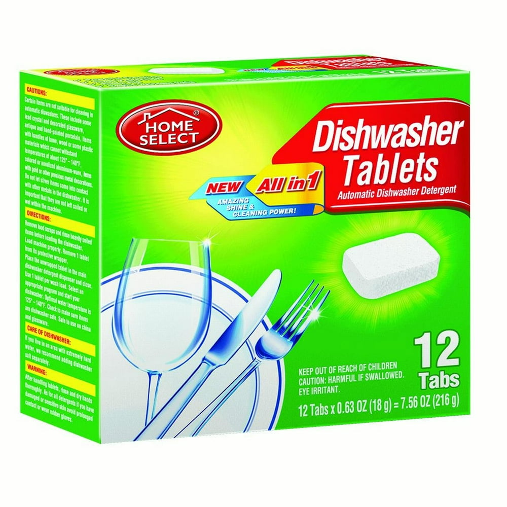 Home Select Dishwasher Tablets, Fresh Scent, 12 Ct