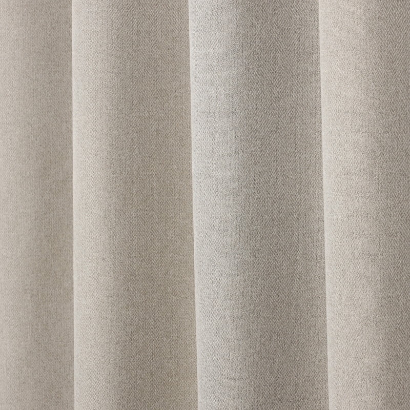 Superior Nyan 100% Blackout Curtains Set of 2, Grommet Header Curtain Panel Pair, Oatmeal Beige, 52"W x 96"L