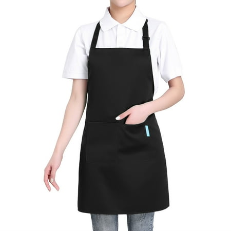 

Esonmus Adults Polyester Kitchen BBQ Restaurant Apron with Adjustable Neck Belt 2 Pockets for Cooking Baking Gardening