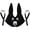Black, variant on Vjnyvs Plush Cartoon Bunny Rabbit Headband Eye Mask for Easter Party Adult