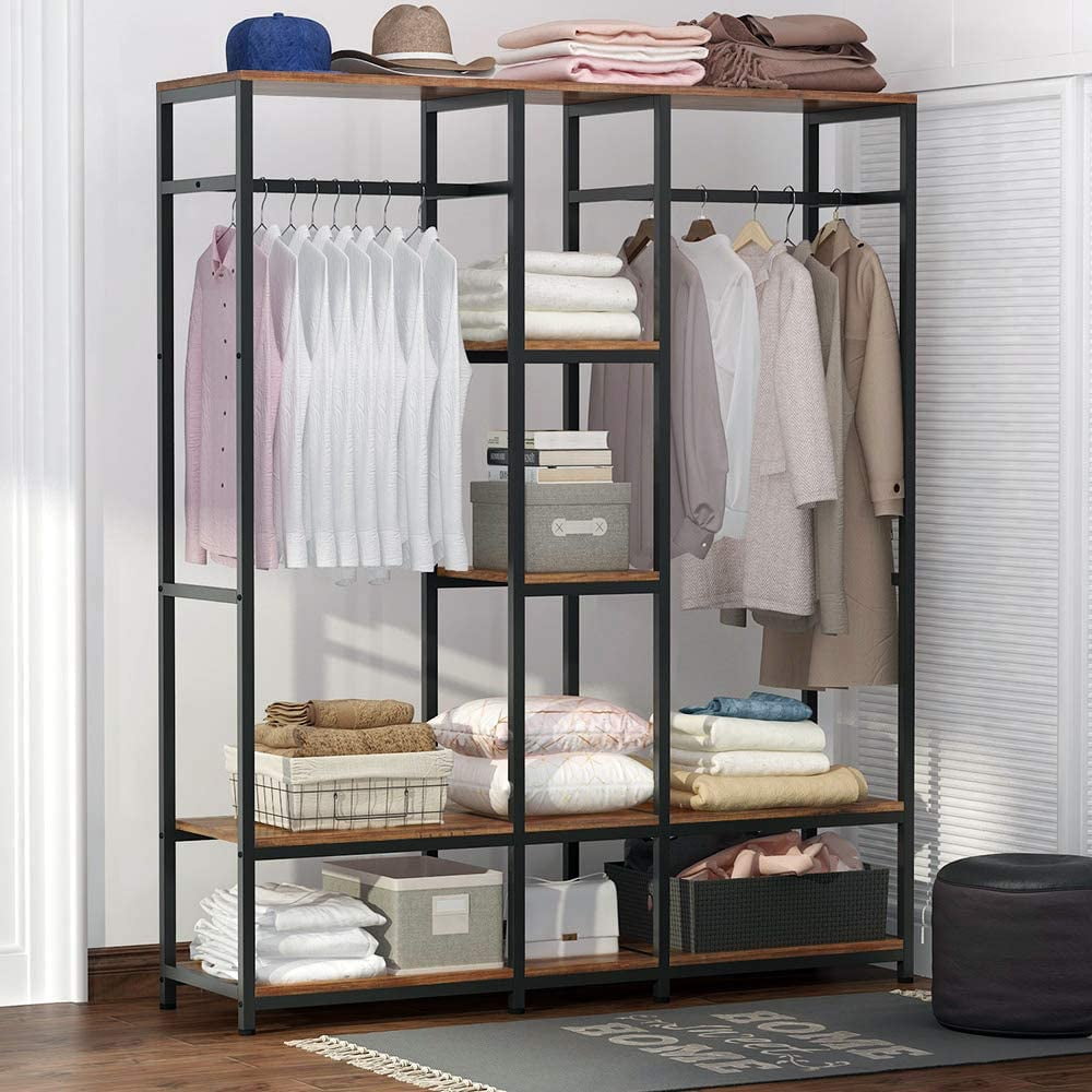Tribesigns Heavy Duty Clothe Closet Storage with Shelves Double Rod Tribesigns Heavy Duty Clothe Closet Storage with Shelves Double Rod