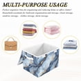thumbnail image 6 of Yayeee Collapsible Cube Storage Bin with Lid Fabric Closet Decorative Basket with Handles, Abstract Marble Pattern, 6 of 7