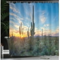 thumbnail image 4 of Ambesonne Saguaro Shower Curtain, Cactus Noon, 69"Wx75"L, Green Blue, 4 of 5