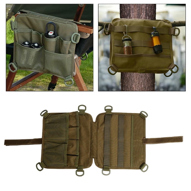Bolsa para reposabrazos de silla de Camping, organizador de bolsillo, bolsa colgante de almacenamiento para campamento, Verde Cola Organizador de reposabrazos