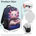 thumbnail image 7 of Yuyamidu 17 Inch Study Axolotl Kids School Backpack for 6-12 Elementary Students with Adjustable Padded Straps Large Capacity Cute Back to School for Boys and Girls, 7 of 7