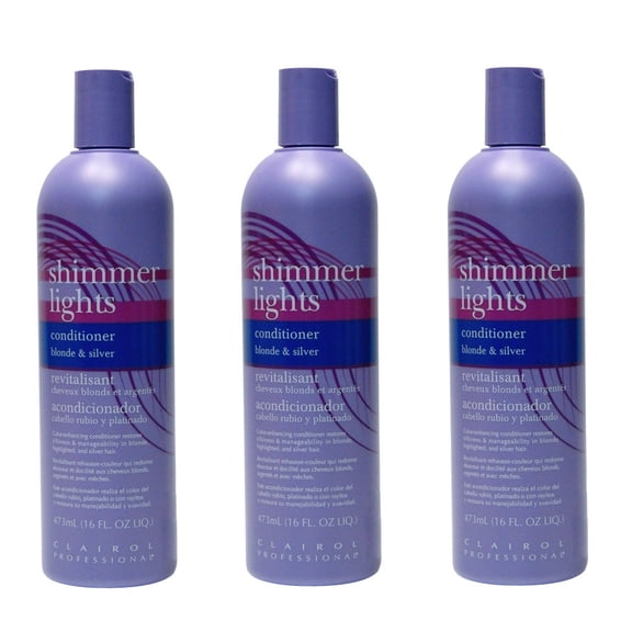 Clairol Shimmer Lights Blonde & Silver Purple Conditioner 16 oz 3 x HP-CRL1561