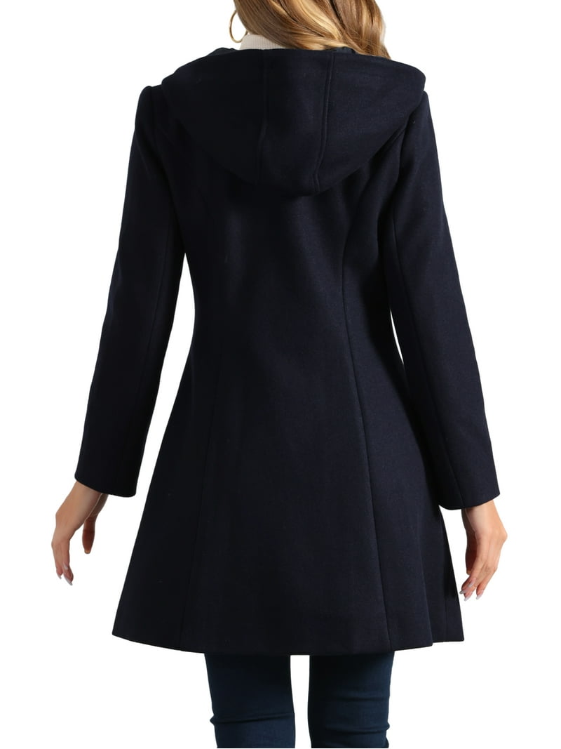INSPIRE CHIC Women's Coat Solid Color Toggle Button Fully Lined