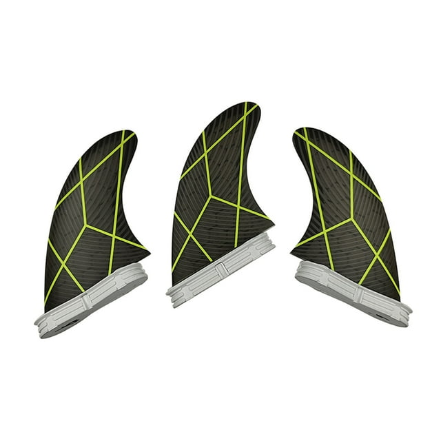Surfboard Thruster Fins Surf Accessory Grey Line Fiberglass Honeycomb 3Pcs/set Paddle Surf Fins
