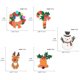 thumbnail image 2 of Broche de Navidad, broche de copo de nieve, bastón de caramelo de Feliz Navidad, broche de muñeco de nieve, regalo de fiesta de Navidad, 2 of 5