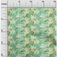 thumbnail image 2 of oneOone Georgette Viscose Sea Green Fabric Asian Japanese Koi Fish Dress Material Fabric Print Fabric By The Yard 42 Inch Wide, 2 of 4