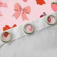 thumbnail image 4 of Feelyou Polkadots Ribbon Black Out Curtains for Girl, Cute Princess Bowknot Curtains Pack of 2 (42x63 Each), Cartoon Strawberry Bedroom Curtains, Blackout Curtains Room Decor, 4 of 6