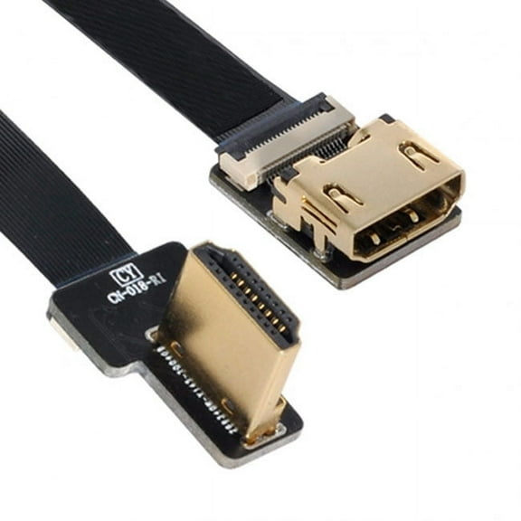 Chenyang CY CYFPV Left Angled 90 Degree HDMI Male to Female FPC Flat Cable for HDTV Multicopter Aerial Photography