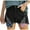 Black, variant on TAGOLD Womens Summer Pants, Women's Denim Printing Short Summer Mid Waist Stretchy Pockets Jean Shorts