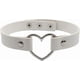 thumbnail image 1 of Atmneris PU Leather Chokers Punk Chokers for Women and Girls Necklace Jewelry Heart Style Adjustable Unisex,White, 1 of 3
