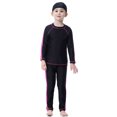 thumbnail image 5 of MXIEZI Little Girls Swimsuits 3Pcs Set 1-14 Years Kids Swimwear Pant Set Teen Printing Bathing Suit Long Sleeve Bikini with Hat Set, 5 of 9