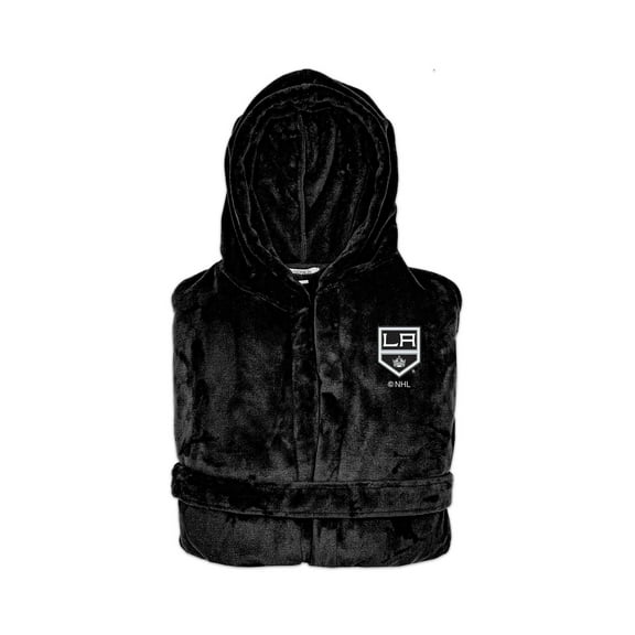 Unisex ISlide Black Los Angeles Kings Phantom Hooded Bathrobe