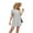 Gray, variant on Women's Round Neck Short Sleeve Mini Dress 65% Rayon 30% Polyester 5% Spandex Lightweight Daytime Wear Daily Wear