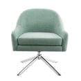 thumbnail image 3 of Linon London Capri Upholstered Steel Leg Swivel Accent Chair in Seafoam Green, 3 of 11