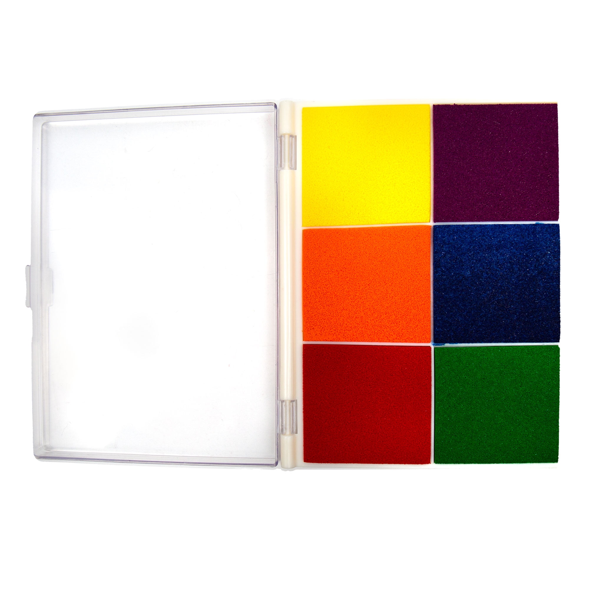 (2 pack) Hello Hobby Multicolor Stamp Pad with Washable Ink, 6 Bright Colors