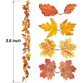 thumbnail image 3 of Morttic 2 Pack 5.9 feet Fall Maple Garland Artificial Fall Foliage Garland Colorful Autumn Decor for Home Garden Thanksgiving Wedding Party, 3 of 14
