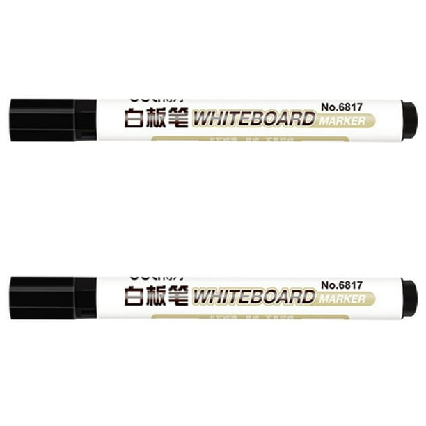 Marcador de Agua para Pizarrón VentDepot MarkerBlack 2 Pzas Negro Punta redonda mediana