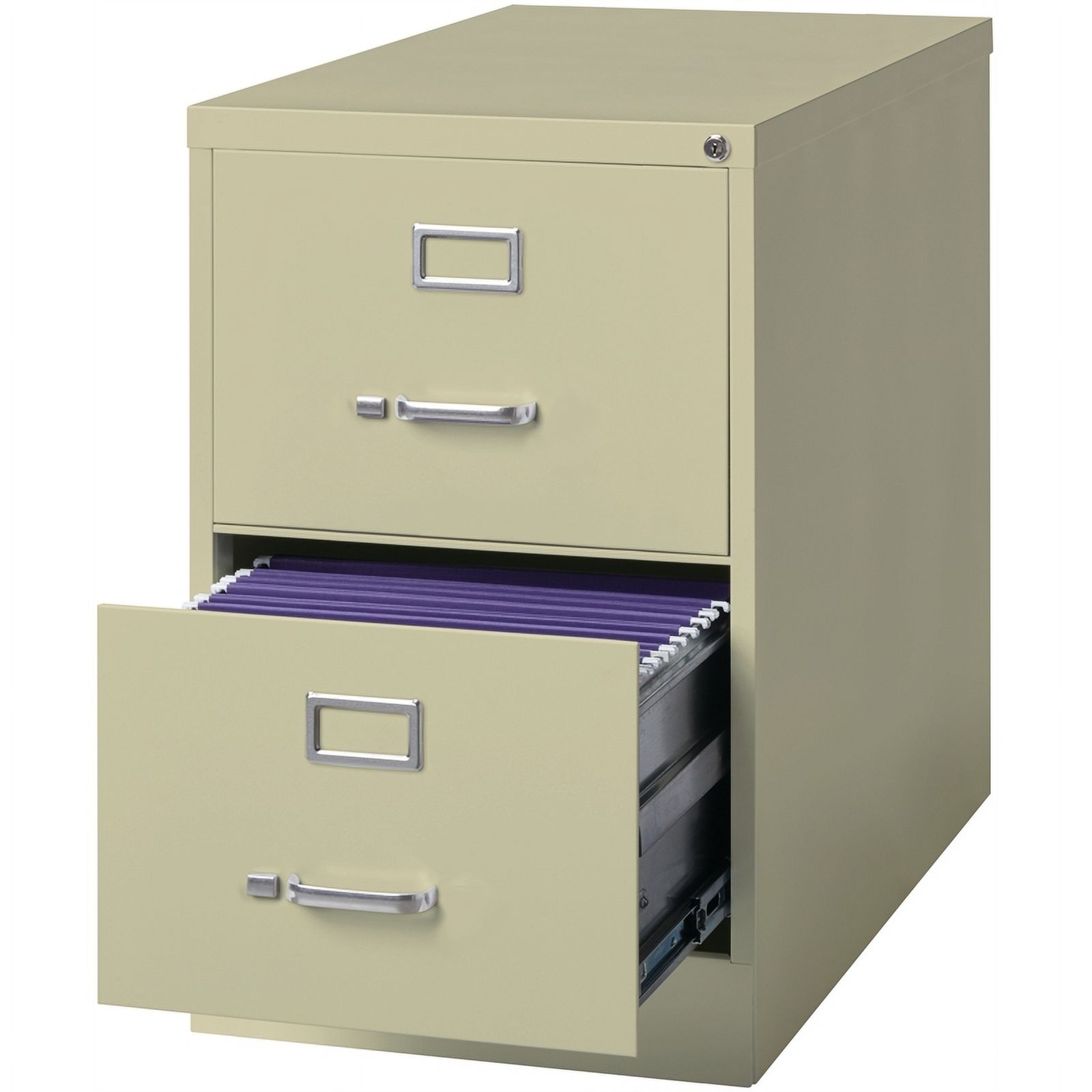 Scranton & Co 26.5" 2-Drawer Metal Legal Width Vertical File Cabinet in Beige - image 5 of 5