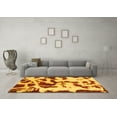 thumbnail image 3 of Ahgly Company Machine Washable Indoor Rectangle Abstract Yellow Modern Area Rugs, 2' x 4', 3 of 4