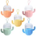 thumbnail image 2 of 5pcs Cactus Shaped Transparent Makeup Sponge Holders Portable Beauty Egg Cases for Cosmetic Sponge Storage, Travel & Desktop Decoration, 2 of 5