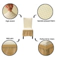 thumbnail image 2 of Dining Room Chair Covers with Skirt,Set of 4 Stretch Thicken Chair Slipcovers Universal Removable Washable Jacquard Chair Protector for Wedding Banquet Party-2-yellow, 2 of 8