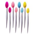 thumbnail image 1 of 8 Piezas Cepillo Exfoliante de Labios Exfoliante de Labios Herramienta de Cepillo de Labios de Silicona de Doble Cara para Hombres Mujeres Aclarador de Labios Exfoliante de Labios Herramienta para Lab, 1 of 5