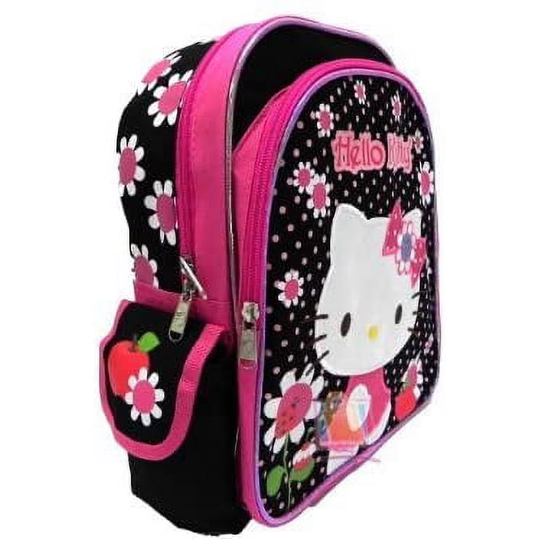 Sanrio Hello Kitty Black and Pink Backpack NEW Hello Kitty by Sanrio Black/Pink Backpack 12” X 10” Zip  main image 2